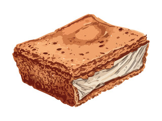 Sweet pie slice, homemade delight