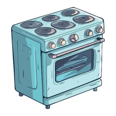 Modern kitchen equipment stove and oven