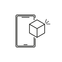 Augmented reality icon. Phone virtual app. Vector illustration. EPS 10.