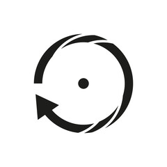 Spin Icon. Circular spinning icon. Rotation icon. Vector illustration. EPS 10.