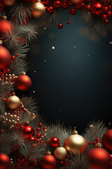 Obraz na płótnie Canvas Merry Christmas and happy New Year background with copy space