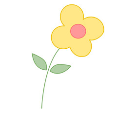 flower on white background