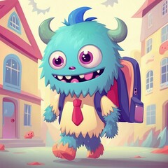 little monster go to school