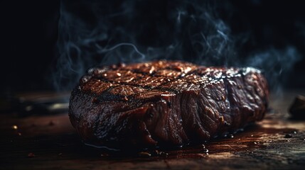 Magnificent steak. Generative AI
