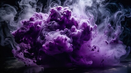 Surreal purple clouds. Generative AI