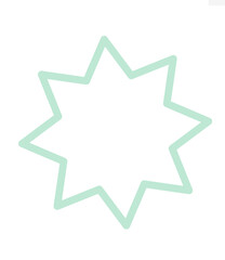 Obraz premium light green eight-pointed star