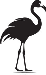 Flamingo Black And White, Vector Template Set for Cutting and Printing