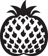 Horned melon Black And White, Vector Template Set for Cutting and Printing