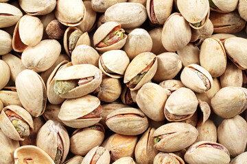 A close up image of pistachio nuts