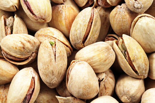 A close up image of pistachio nuts