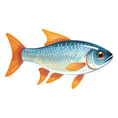 Fototapeta premium Swimming with Colors: Stunning Rainbowfish Illustration