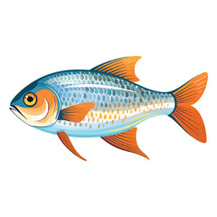 Fototapeta premium Swimming with Colors: Stunning Rainbowfish Illustration