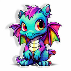 Cute Dragon. Generative AI.
