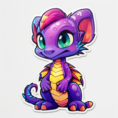 Obraz premium Cute Dragon. Generative AI. 