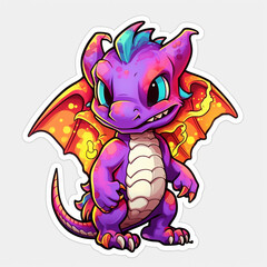 Obraz premium Cute Dragon. Generative AI. 