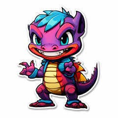 Obraz premium Cute Dragon. Generative AI. 