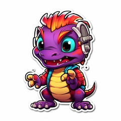 Obraz premium Cute Dragon. Generative AI. 