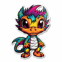 Cute Dragon. Generative AI.
