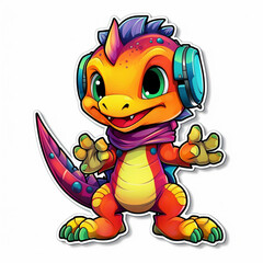 Cute Dragon. Generative AI.
