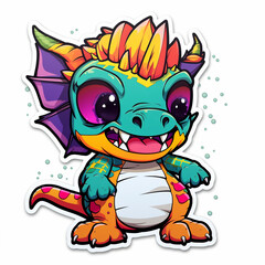 Cute Dragon. Generative AI.
