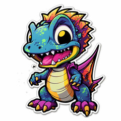 Cute Dragon. Generative AI.
