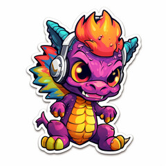 Cute Dragon. Generative AI.
