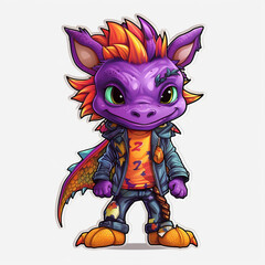 Cute Dragon. Generative AI.
