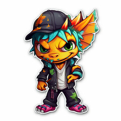 Cute Dragon. Generative AI.
