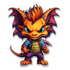 Cute Dragon. Generative AI.
