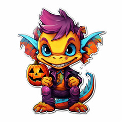 Cute Dragon. Generative AI.
