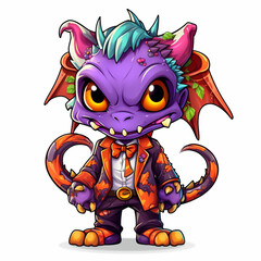 Fototapeta premium Cute Dragon. Generative AI. 