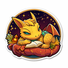 Cute Dragon. Generative AI.
