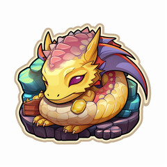 Cute Dragon. Generative AI.
