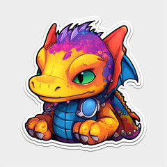 Cute Dragon. Generative AI.
