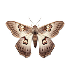 Moth, isolated on transparent background, PNG