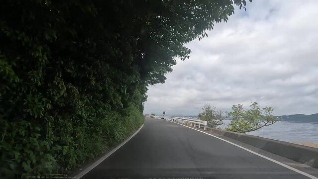 桜島・県道26号・車載動画（鹿児島県・鹿児島市）