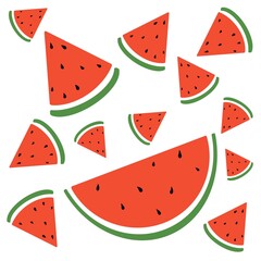 seamless pattern with watermelon