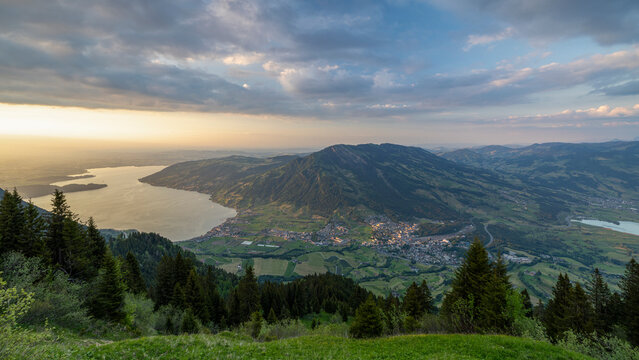 Rigi Scheidegg - ein Berggipfel des Rigi-Massivs am Vierwaldst&auml;ttersee in der Schweiz