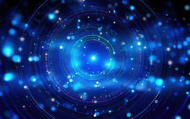 Glowing Technology Circle Background,created with generative ai tecnology.