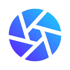 shutter gradient fill icon