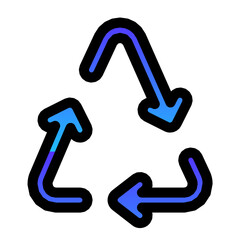 recycle gradient fill icon