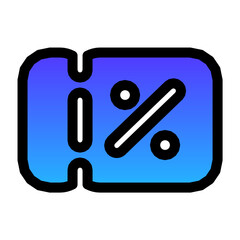 coupon gradient fill icon