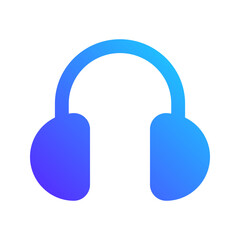 headphone gradient fill icon