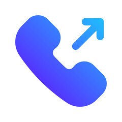 outgoing call gradient fill icon