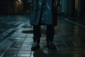 Person Standing in the Rain, Generative AI