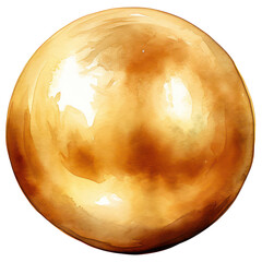 Gold round metal ball