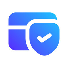 payment protection gradient fill icon