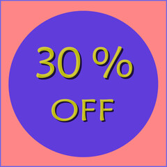 Thirty percent off - Discount illustration
