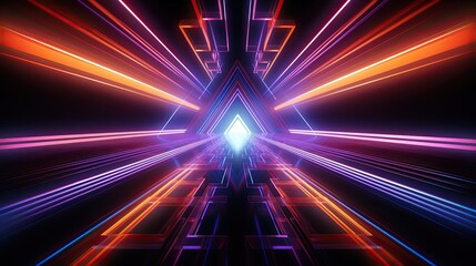 Fototapeta premium neon night, electro music video background scene, in the style of hyperspace noir