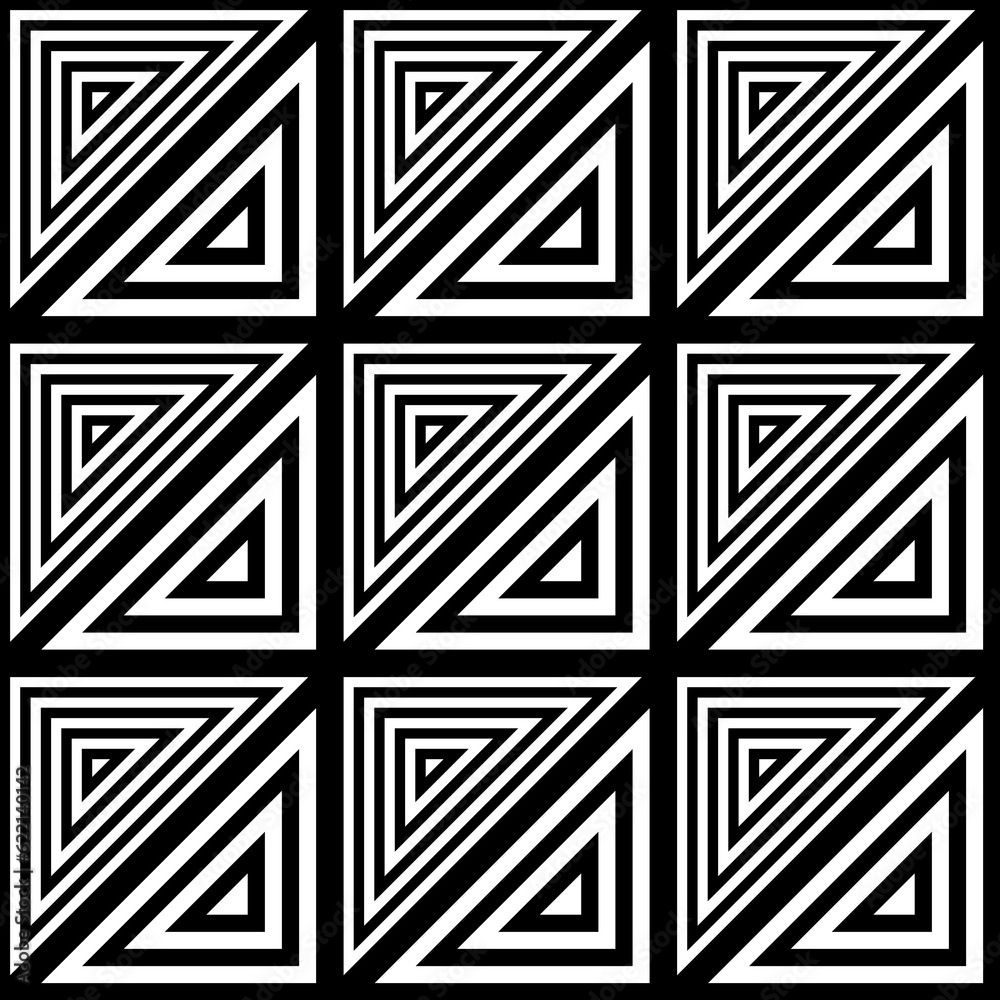 Poster black vector modern seamless pattern with triangle elements